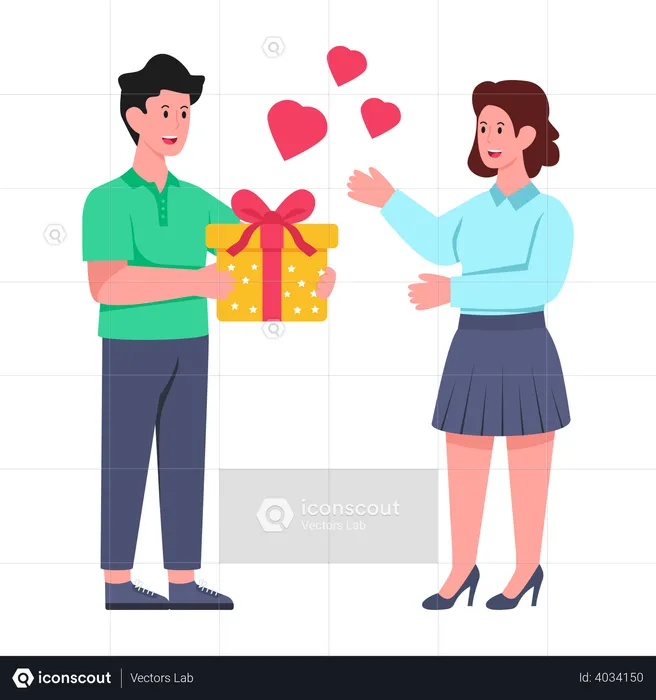 Valentine day gift  Illustration