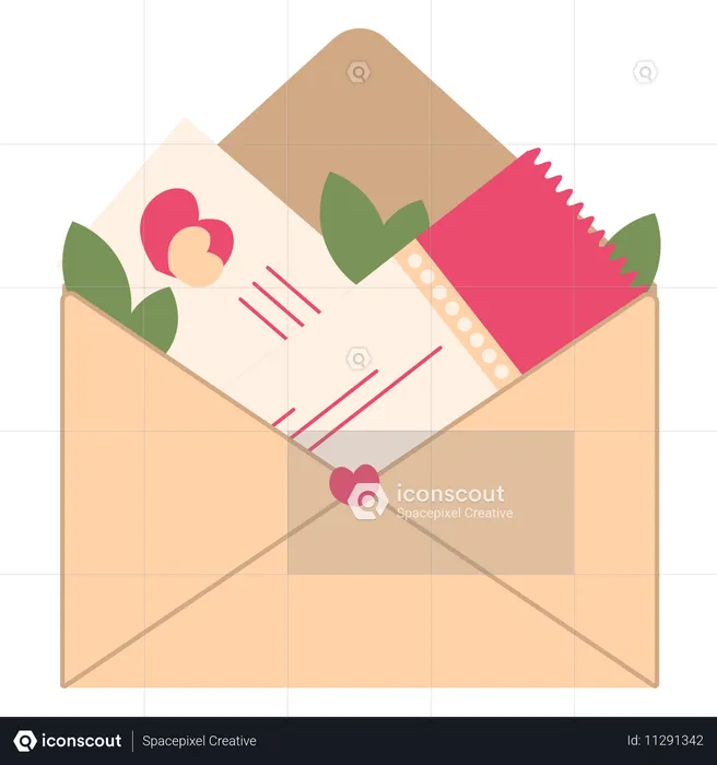 Valentine Envelope  Illustration