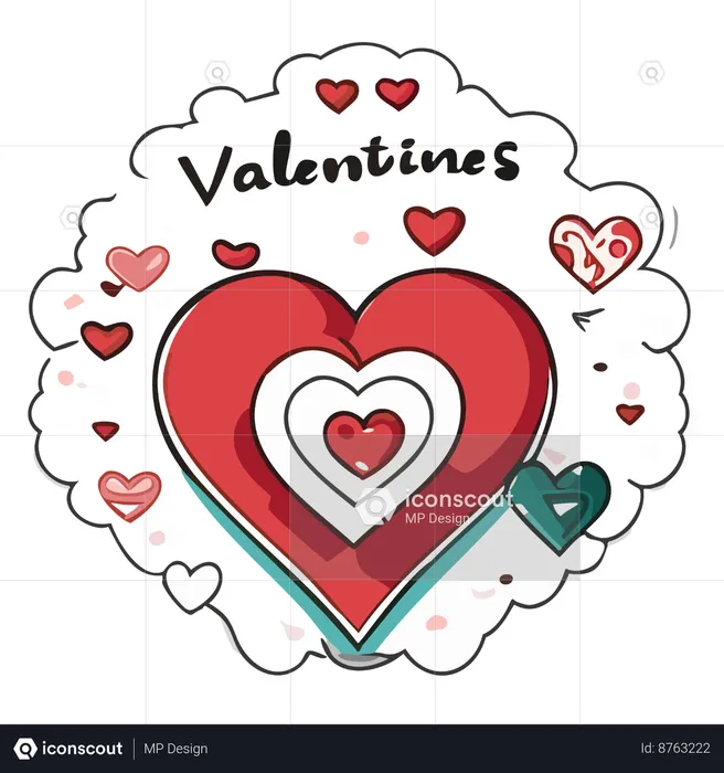 Valentine greeting  Illustration
