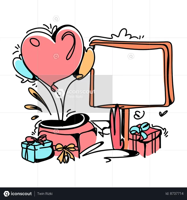 Valentine Party  Illustration