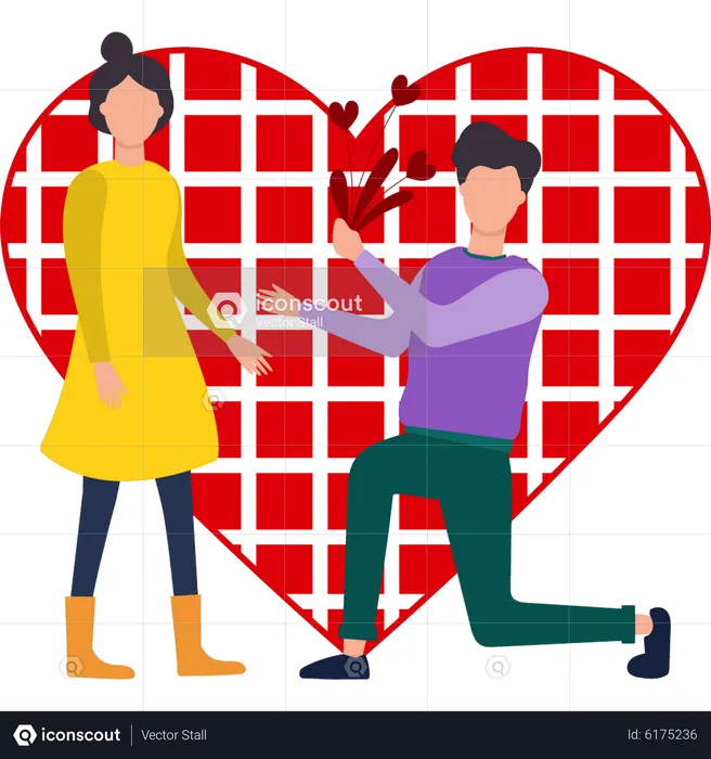 Valentine Proposal  Illustration