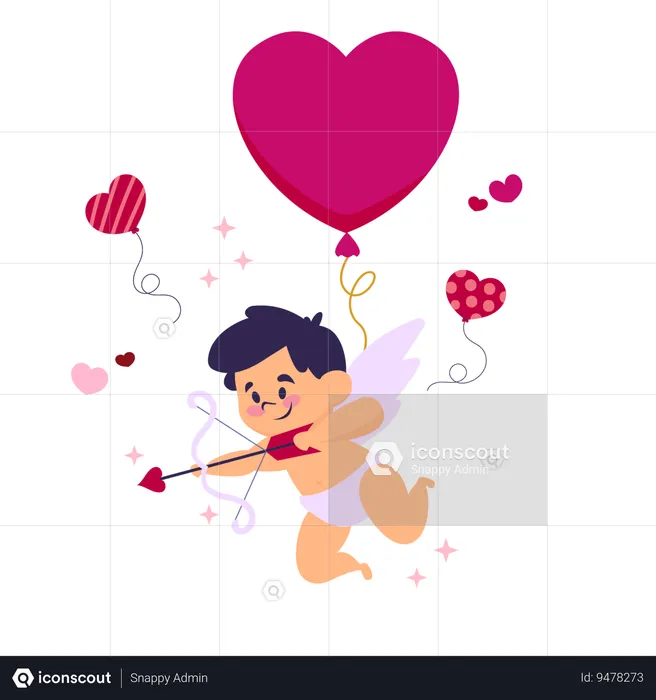 Valentines Cupid  Illustration