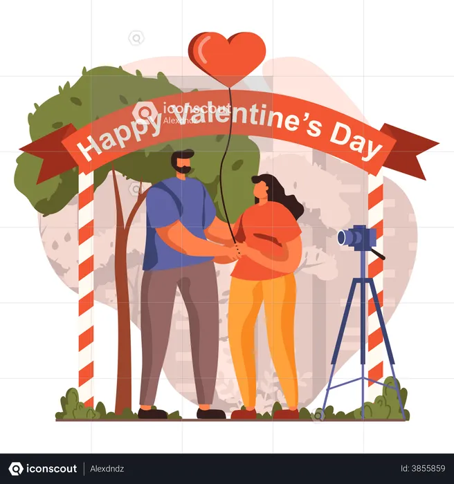 Valentine's Day Celebration  Illustration