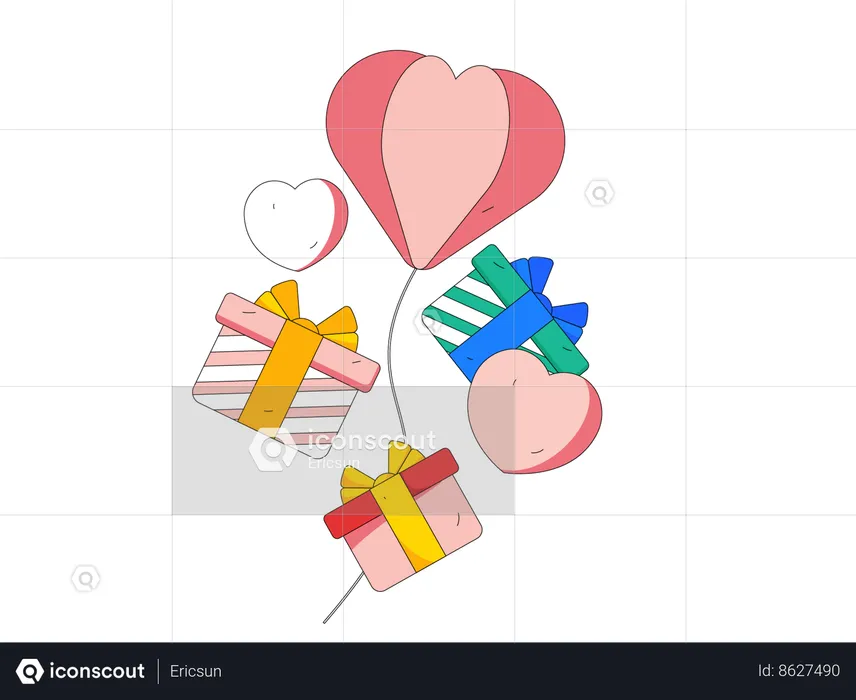 Valentines gift  Illustration