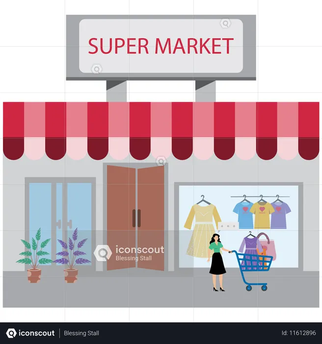 Varejo e Supermercado  Ilustração