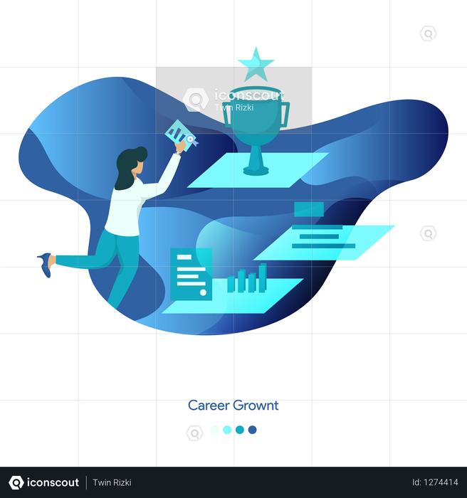 Vector Illustrations of Career Growth Illustration