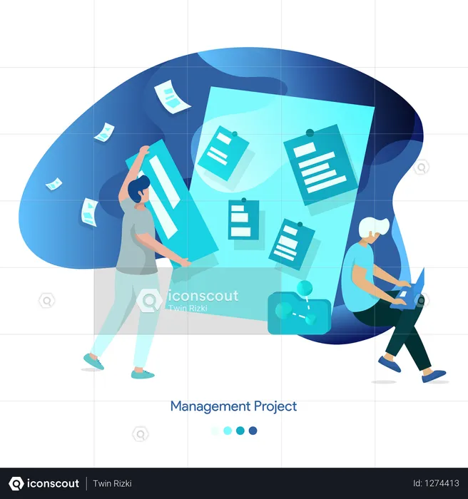 Vector Illustrations of Management Project  Illustration