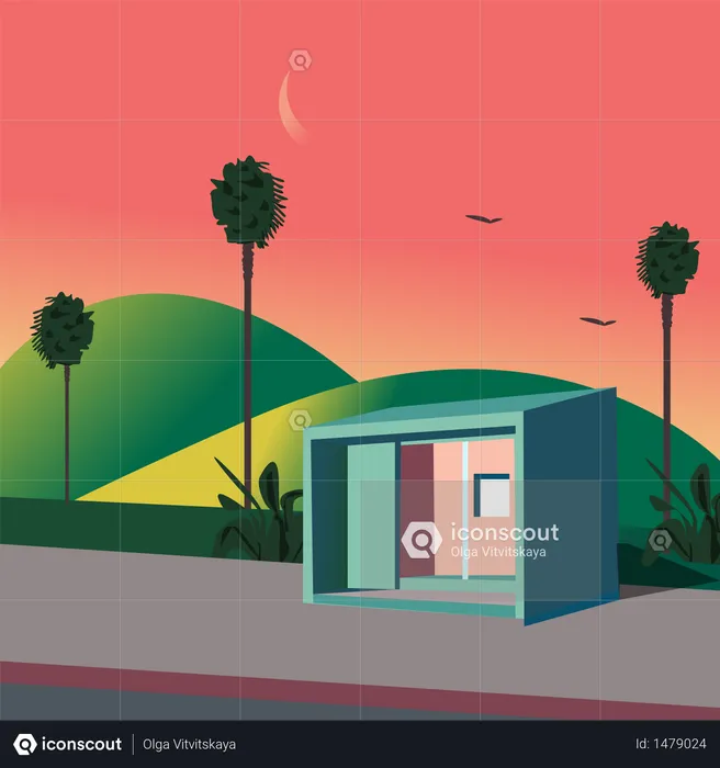 Vector of container house  Illustration