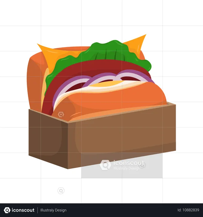 Vegetable Sandwich  Illustration