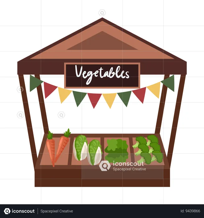 Vegetable Stand  Illustration