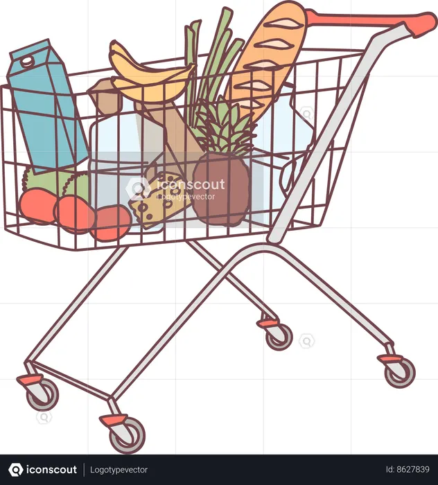 Vegetable trolley  Illustration