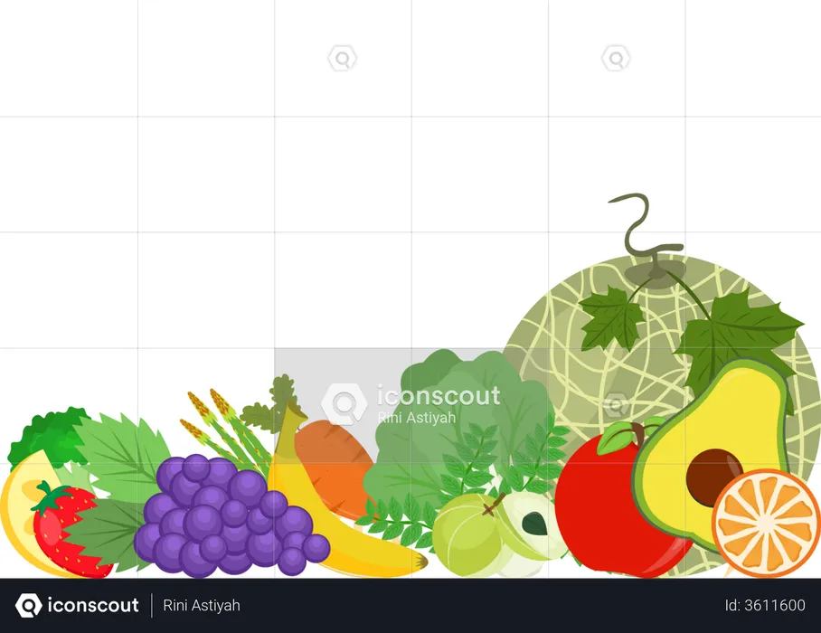 Vegetarian Diet  Illustration