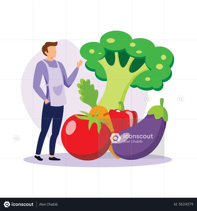 Vegetarian diet  Illustration