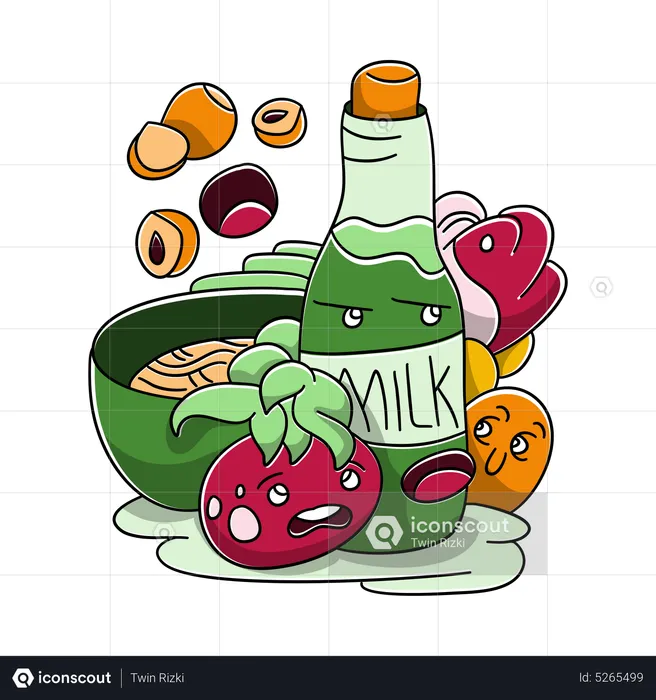 Vegetarian Protein Drink  Illustration