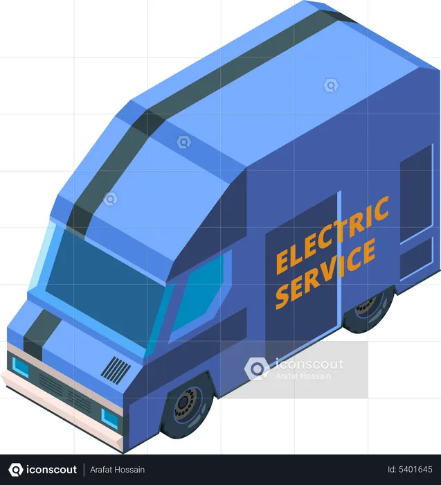 Vehículo electricista  Ilustración