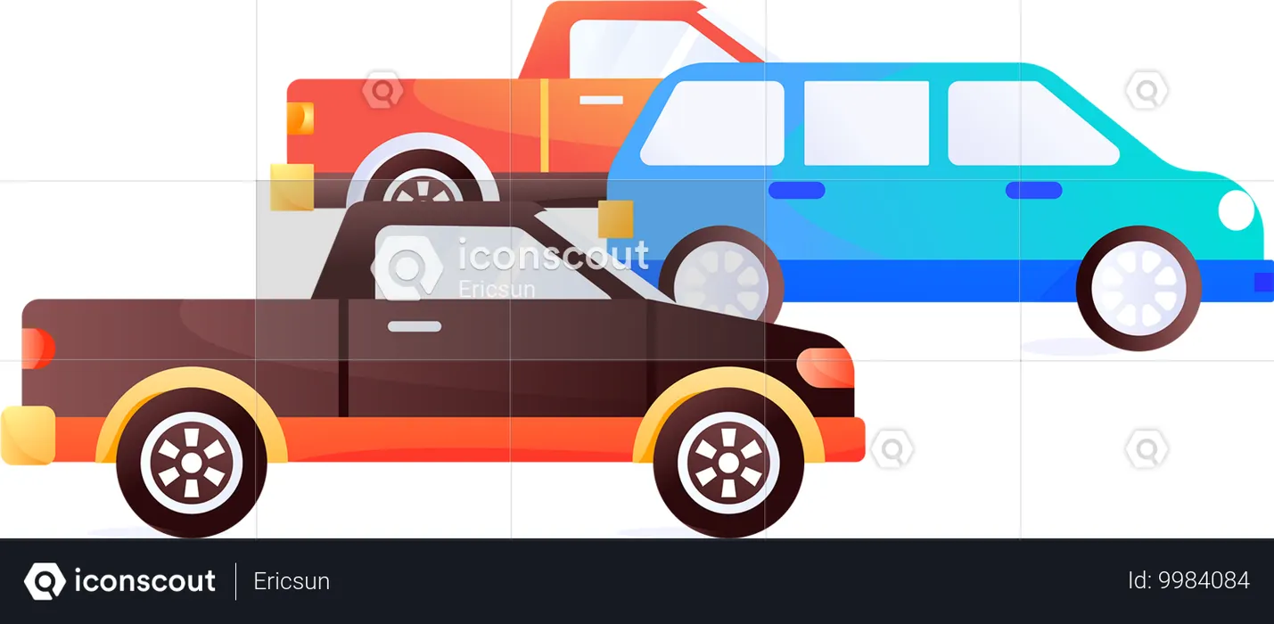 Veículos de reserva de táxi on-line  Ilustração