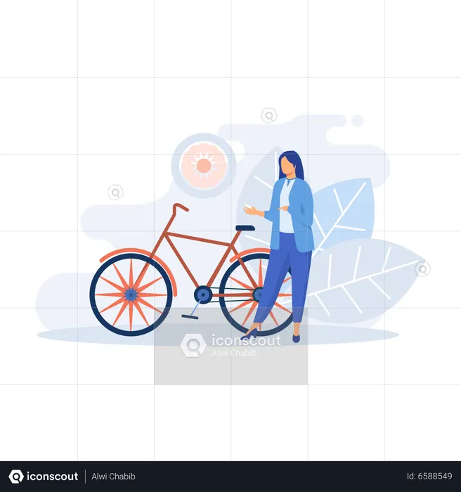 Vélo électrique  Illustration