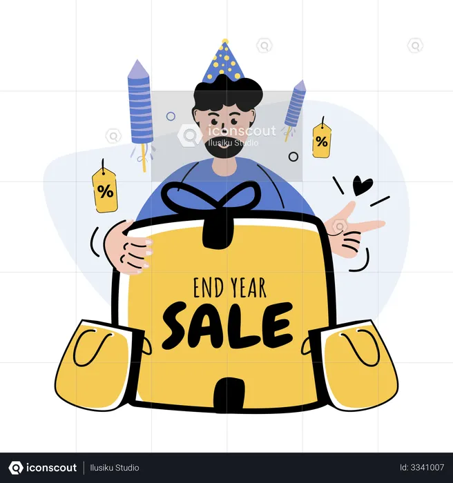 Venda de compras on-line  Ilustração