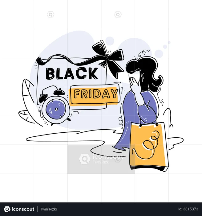 Vendas da Black Friday  Ilustração