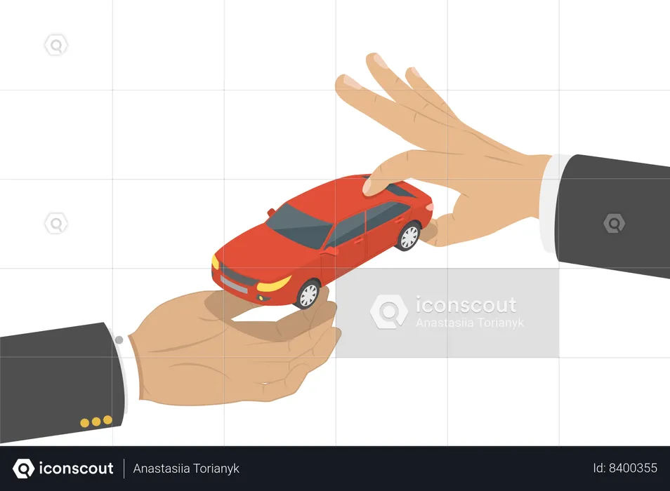 Vendendo carros  Ilustração