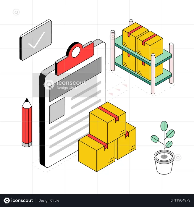 Vérification du colis  Illustration