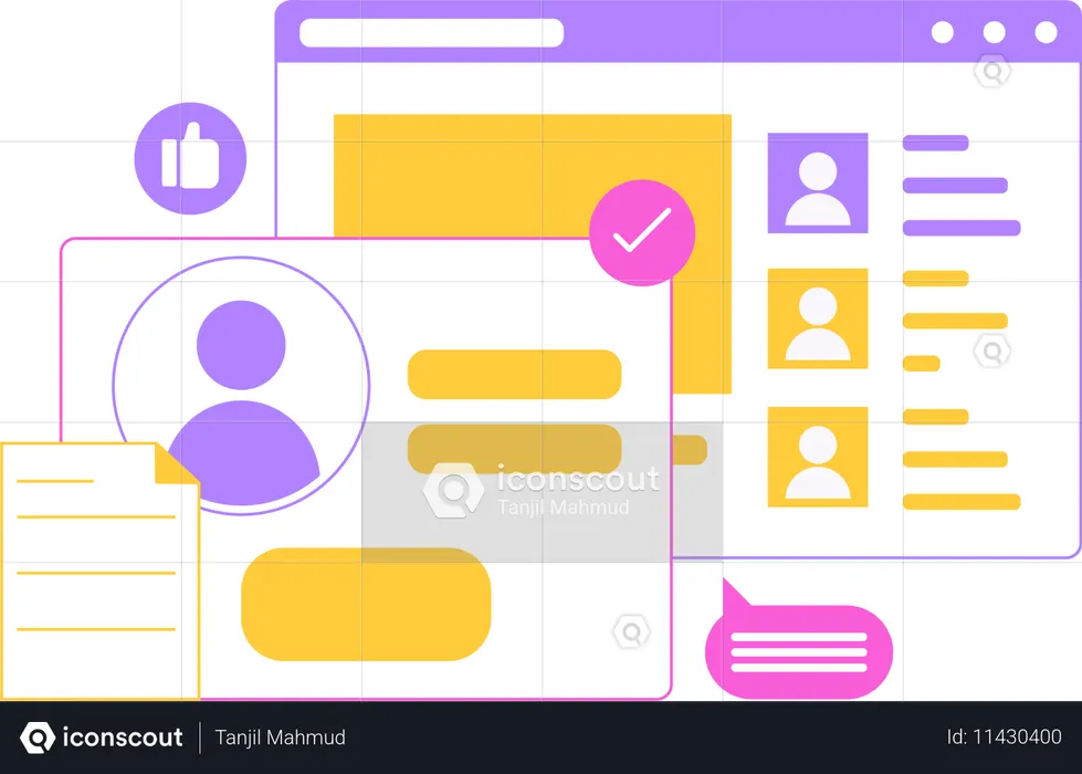 Verified Business Profile  Illustration
