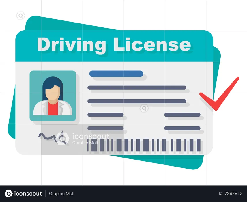 Verified Driving license  Illustration