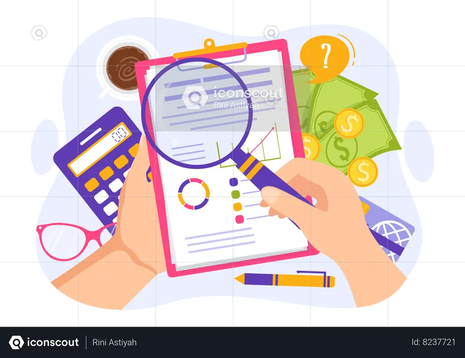 Verify data analytics report  Illustration