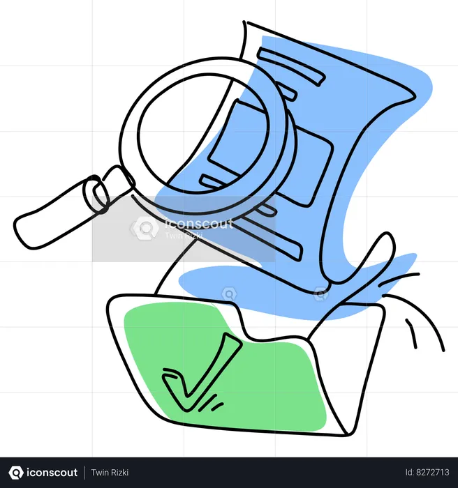 Verify Document  Illustration