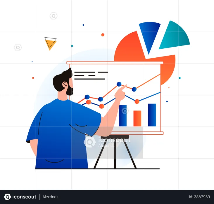 Umsatzanalyse nach Mitarbeitern  Illustration