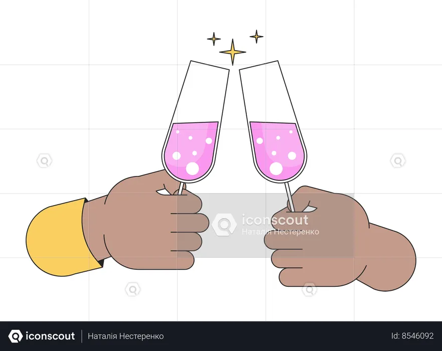 Verre de champagne  Illustration