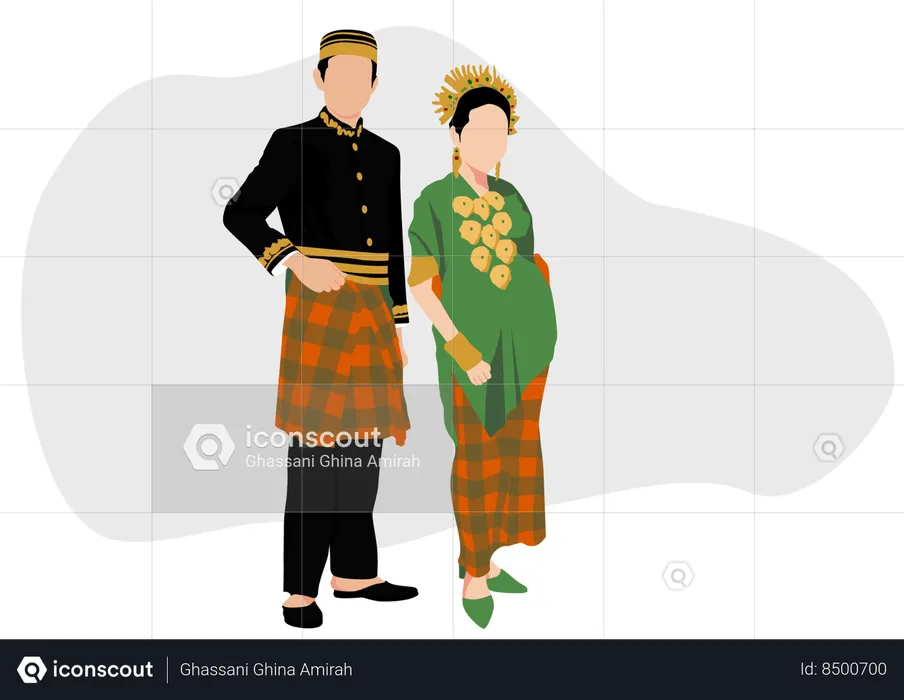 Vêtements de Bodo du sud de Sulawesi  Illustration