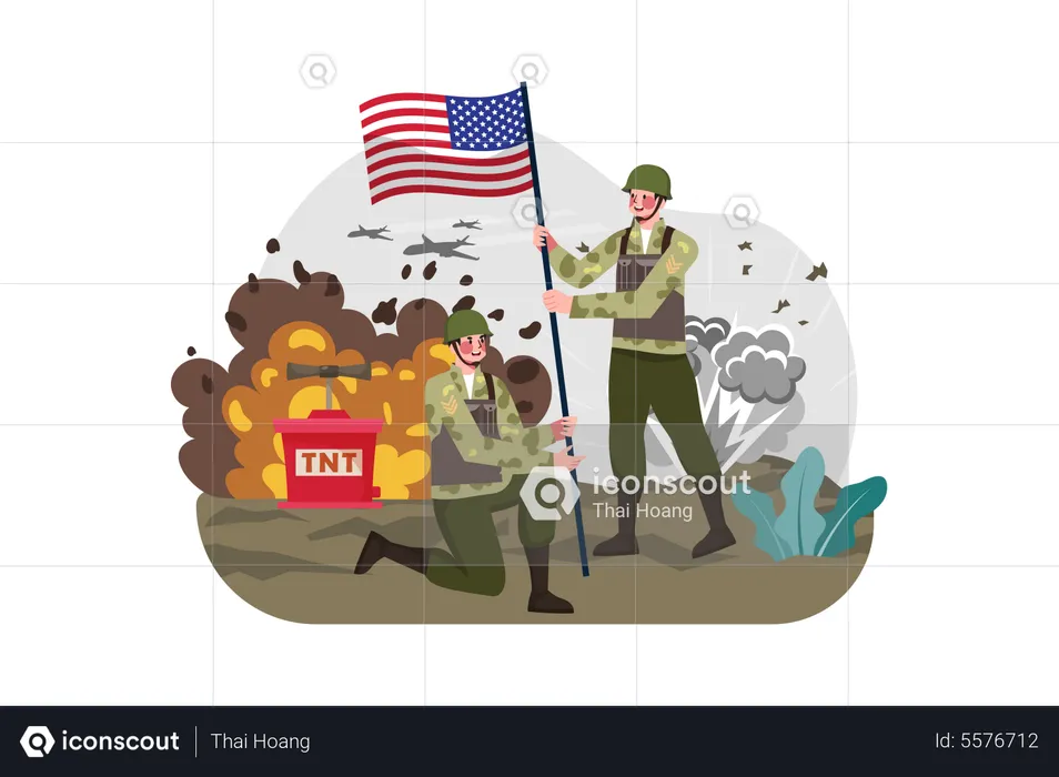 Veterans have won on the war  Illustration