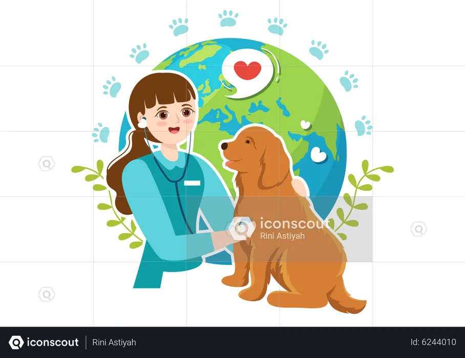 Veterinary Clinic For animal  Illustration