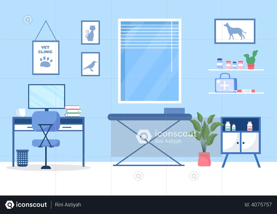 Veterinary Clinic for Pets  Illustration