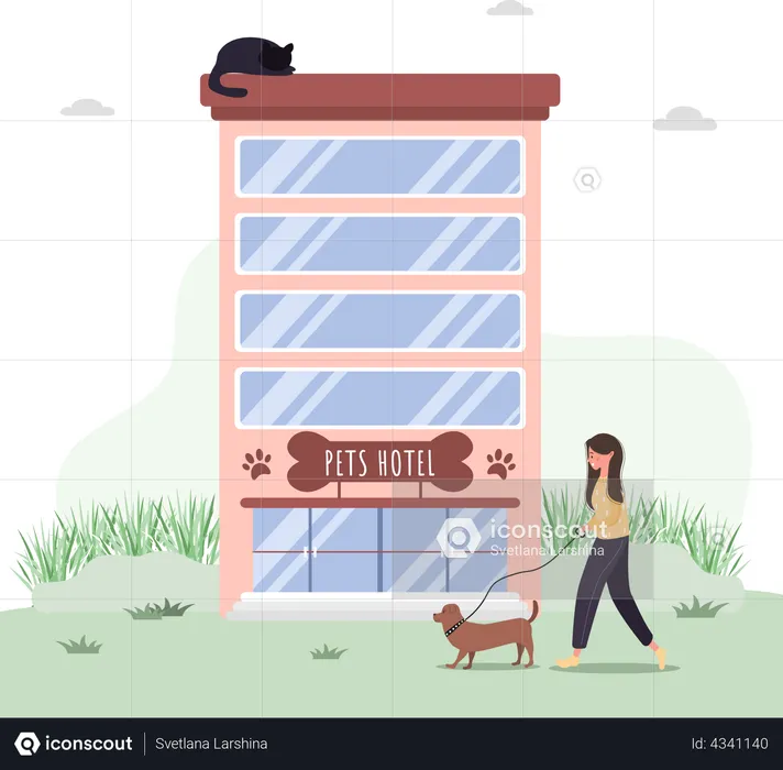Veterinary clinic for pets  Illustration