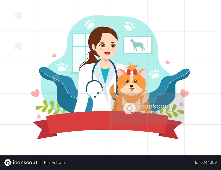 Veterinary Clinic for Pets  Illustration