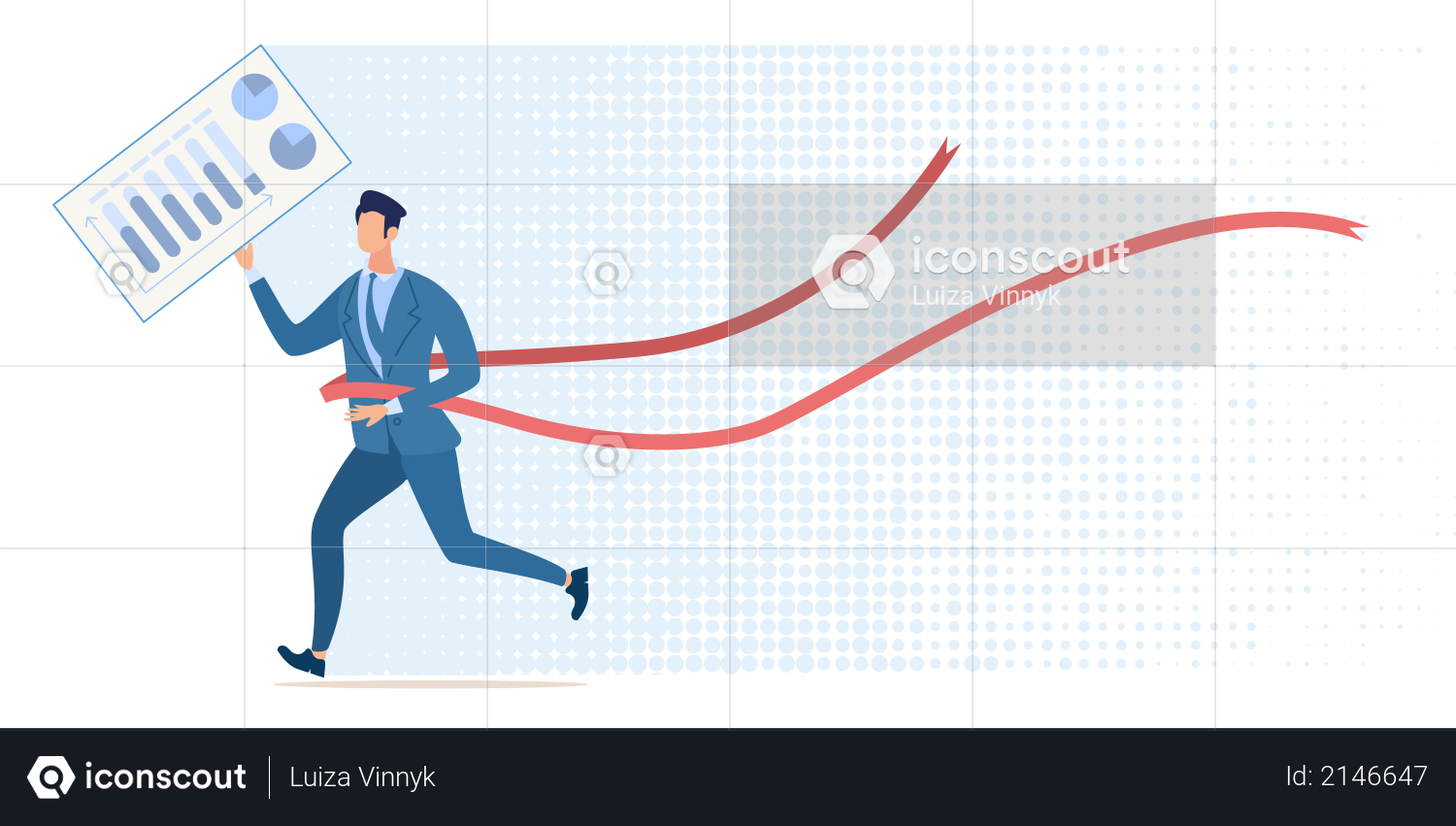 Victory in Financial Competition Illustration