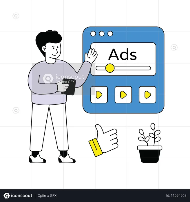 Video advertisement  Illustration