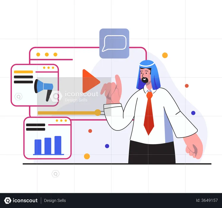 Video advertisement  Illustration