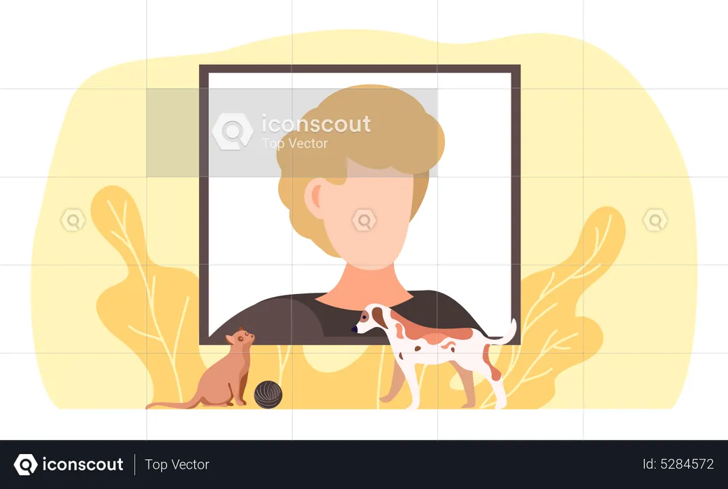 Videoblog sobre cuidados com animais de estimação  Ilustração