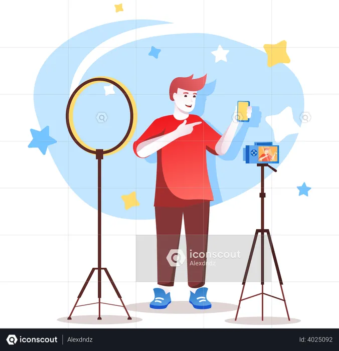 Video blogger  Illustration