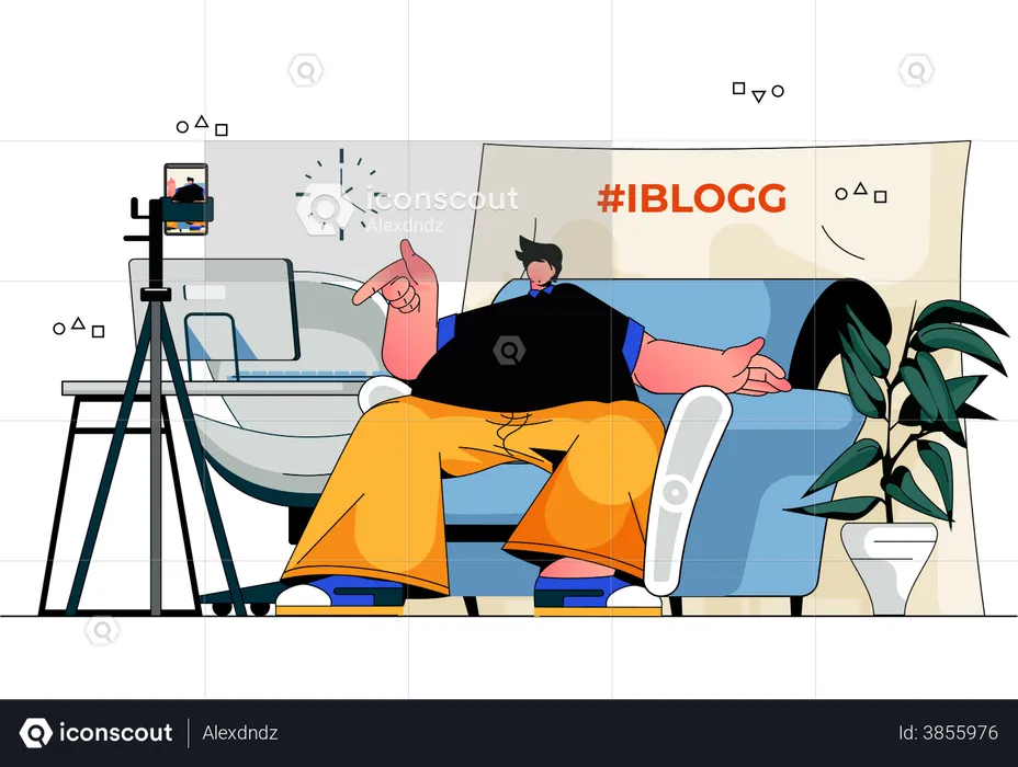 Video blogging  Illustration
