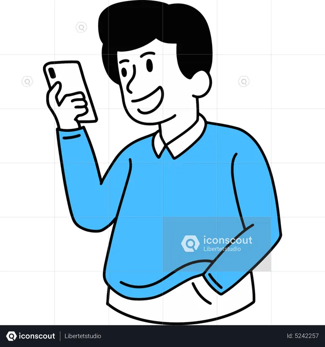 Video Call On Smartphone  Illustration