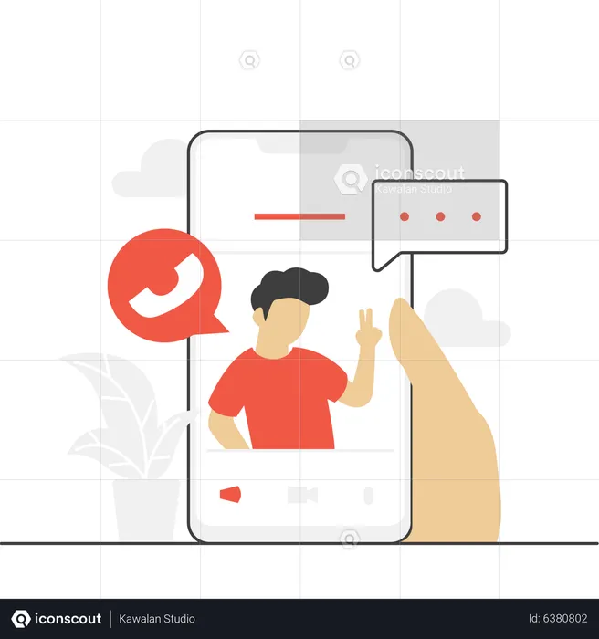 Video Calling  Illustration