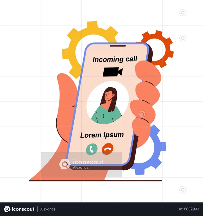Video Chatting  Illustration
