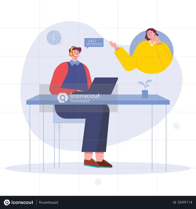 Video Communication  Illustration