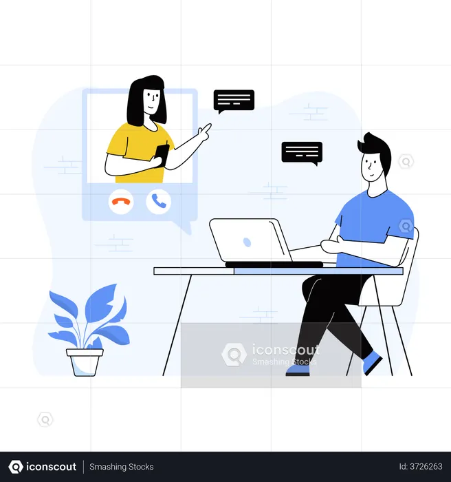 Video Conference  Illustration