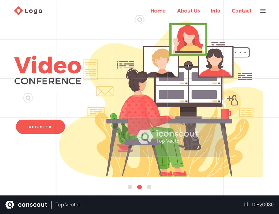 Video conference  Illustration