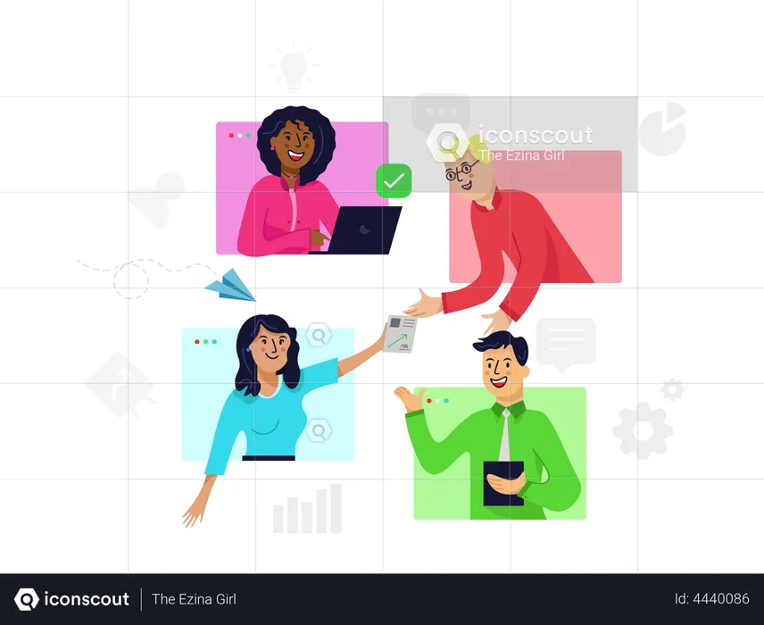 Video Conference  Illustration